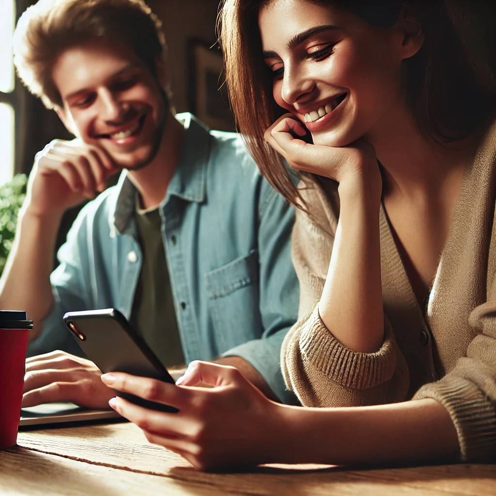 Pareja manteniéndose conectada