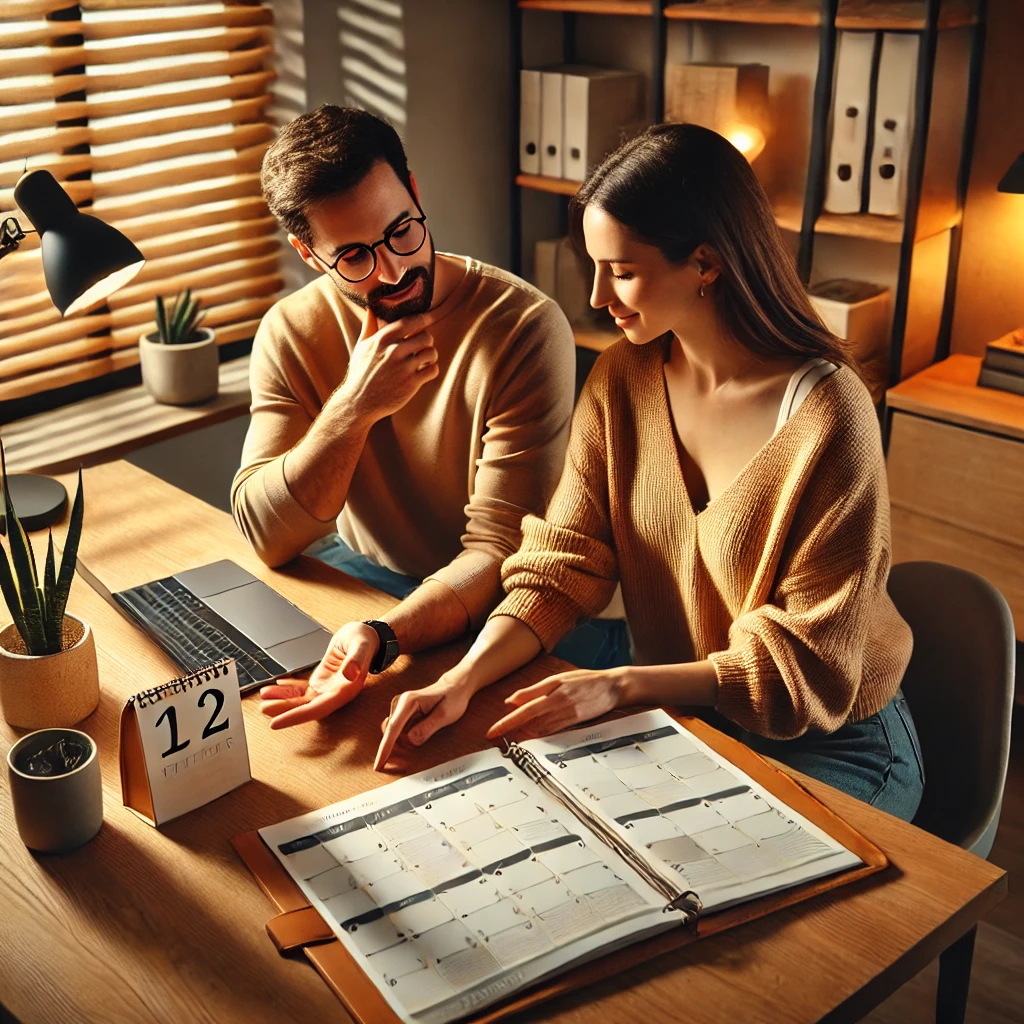 Pareja planificando juntos